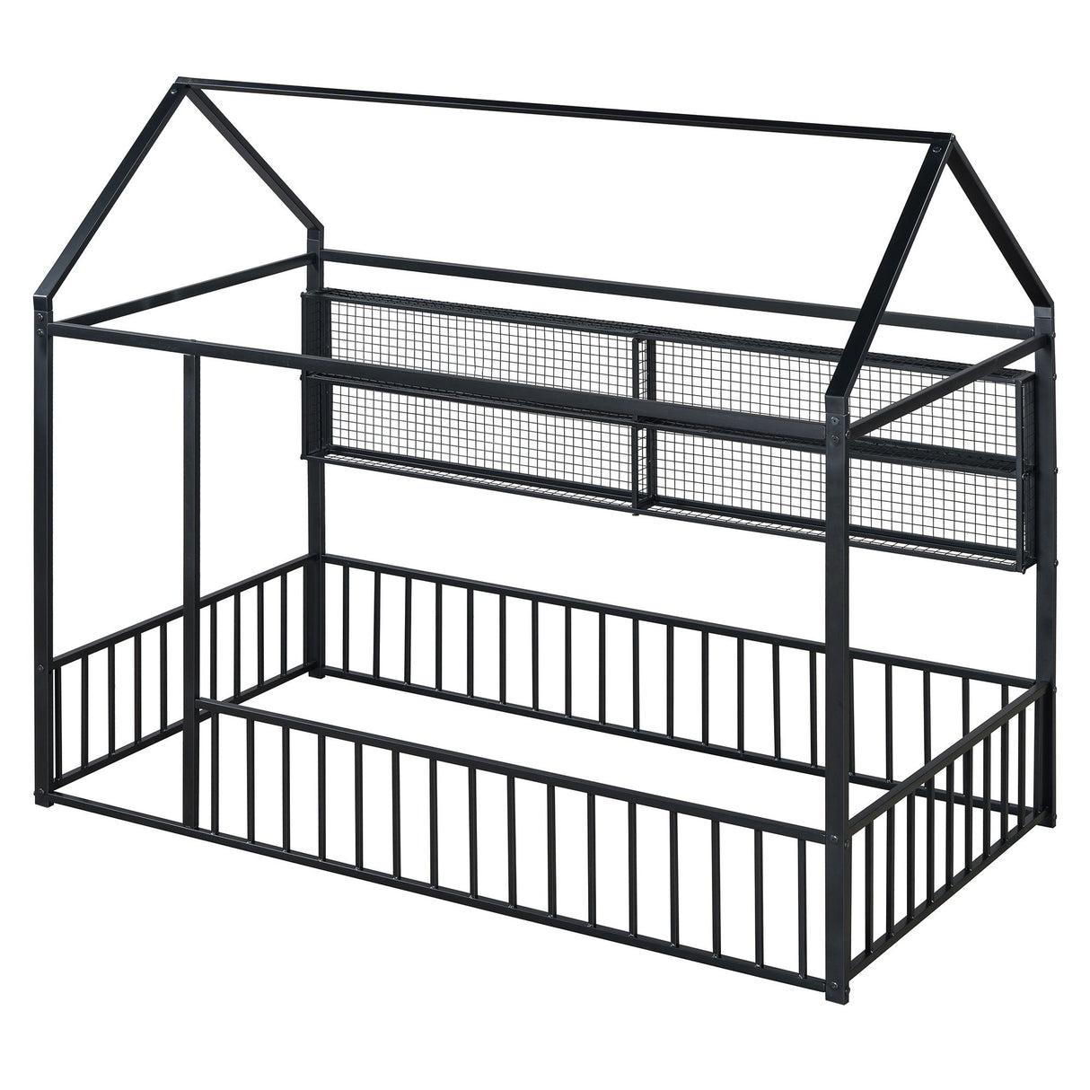 House Frame With Fence And Shelves