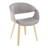 Curvo - Upholstered Chair (Set of 2) - Natural Wood Legs