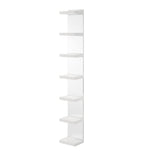 Glam Open Shelving Rack With Mirrored Back For Living Room - Cream / White