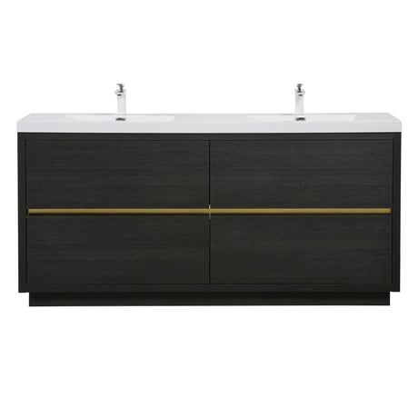 Bathin Freestanding Bathroom Vanity With Double Sinks, Bathroom Storage Vanity Cabinet With Stone Resin Countertop And Soft Close Drawers