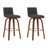 Vienna - 30" Swivel Bar Stool - Walnut Wood