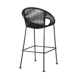 Acapulco - Indoor Outdoor Steel Bar Stool With Rope Set