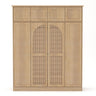 8 Door Armoire Wardrobe With Adjustable Shelves And Hanging Rod