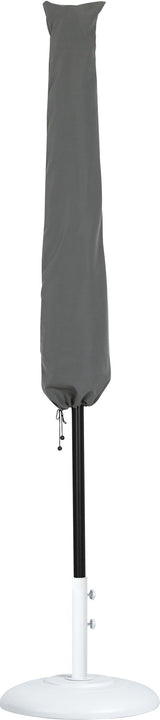 Fiji - Aluminum Patio Umbrella With Round White And Black Base