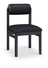 Roundhill - Faux Leather Dining Chair (Set of 2) - Black Frame