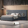 Upholstered Platform Bed With Big Headboard