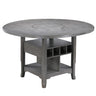 Counter Height Dining Table With Built In Lazy Susan And Storage Shelves