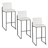 Fuji - High Back Barstool - Black Steel Legs