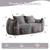 Giant Bean Bag Couch, Ultra Soft Fluffy Loveseat For Living Room