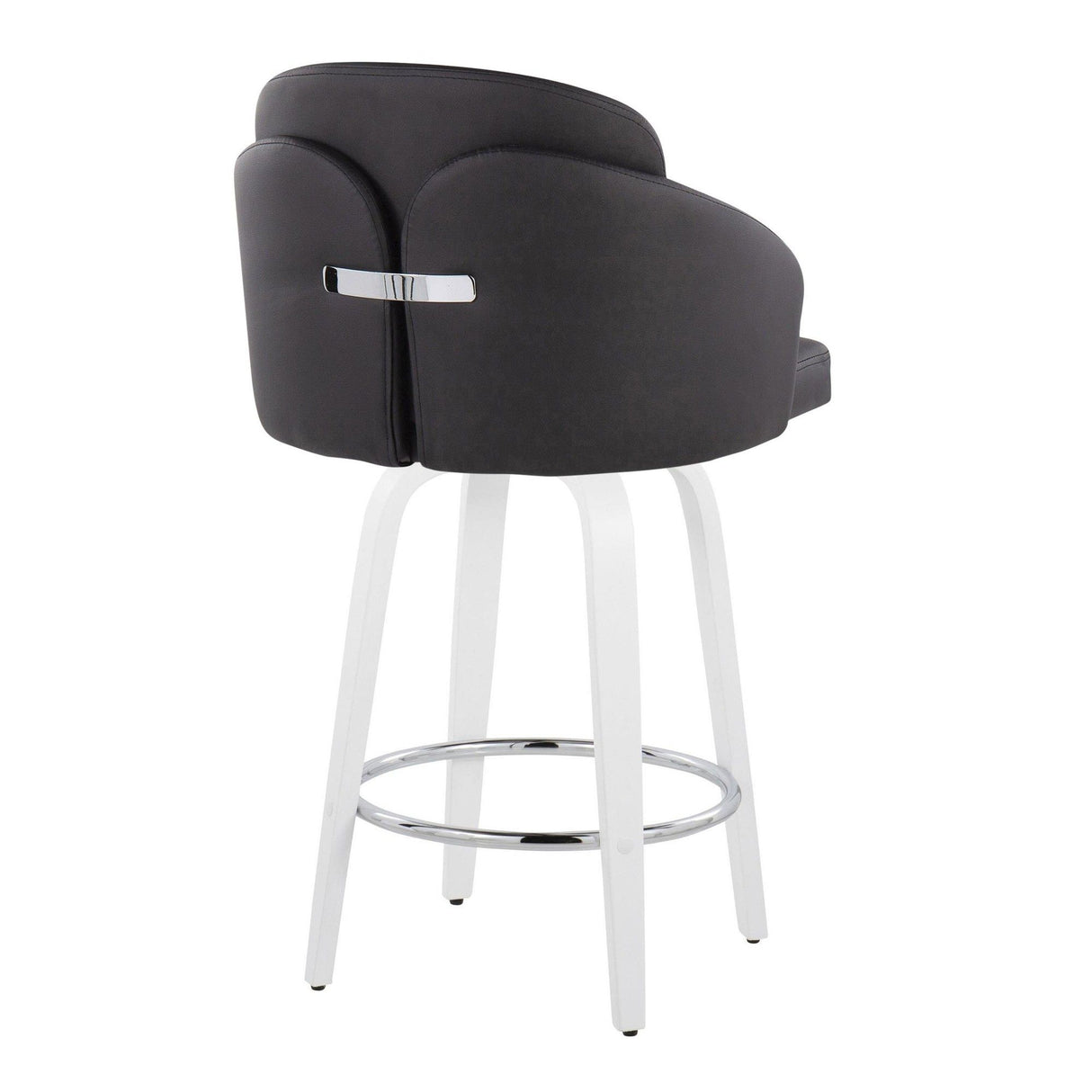 Cinch - Contemporary Fixed-Height Swivel Counter Stool (Set of 2) - White Wood
