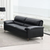 Eilene - Loveseat - Black Top Grain Leather