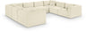 Shaggy - 8 Piece Modular U-Shaped Sectional