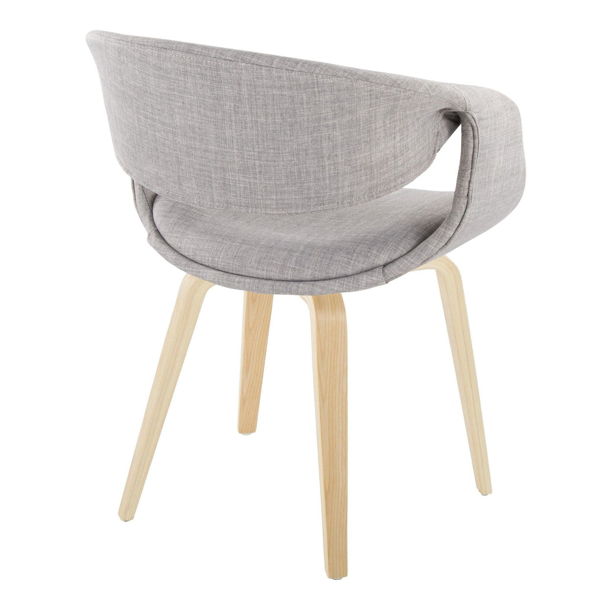 Curvo - Upholstered Chair (Set of 2) - Natural Wood Legs