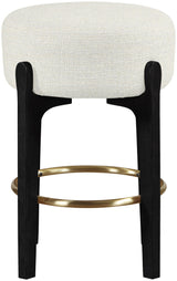 Torino - Backless Counter Stool With Brushed Black Base (Set of 2)