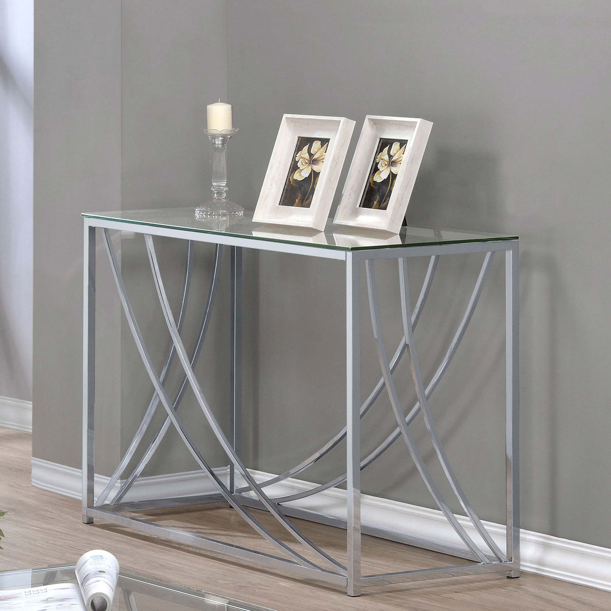 Kempton - Console Table - Chrome