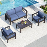 Outdoor Patio Set, All-Weather With Thick Cushions