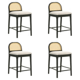 Lucio - Modern Farmhouse Wood Counter Height Kitchen Bar Stool