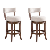Mystic - Solid Wood Upholstered 26" Counter Height Swivel Barstool
