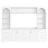 Arched Entertainment Center Wall Unit With Drawers, TV Stand