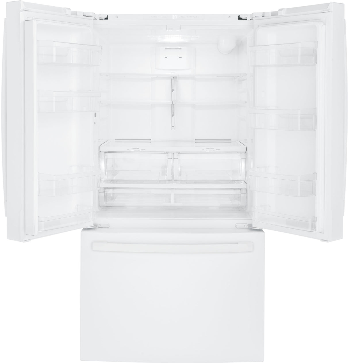 GE(R) ENERGY STAR(R) 27.0 Cu. Ft. French-Door Refrigerator with Internal Water Dispenser - White- (GNE27JGMWW)