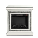 Noralie - 28" Fireplace - Mirrored & Faux Diamonds