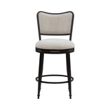 Baxter - Steel Frame Fabric Upholstered Swivel Counter Height Barstool