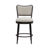 Baxter - Steel Frame Fabric Upholstered Swivel Counter Height Barstool