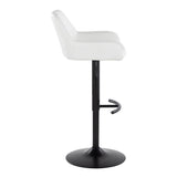 Daniella - Adjustable Barstool With Swivel - Black Metal (Set of 2)