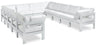Nizuc - Outdoor Patio 12 Piece Modular Sectional With White Frame