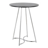 Cece - Counter Table - Chrome Metal