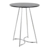 Cece - Counter Table - Chrome Metal