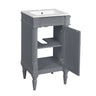 Bathroom Vanity With Sink, Storage Cabinet With Door, Drop In Sink, Compact Freestanding Design