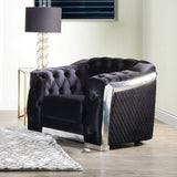 Pyroden - Chair - Black Velvet & Chrome