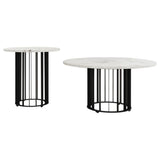 Haven - Round Marble Coffee Table Set