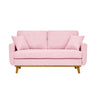 Upholstered Loveseat With Arms And Pillows