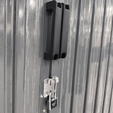 Outdoor Storage Shed, Metal Garden Shed Backyard Utility Tool House Building With 2 Door And 4 Vents For Car, Truck, Bike, Garbage Can, Tool, Lawnmower - Dark Gray