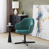 Buena - Swivel Accent Chair - Black Metal Base