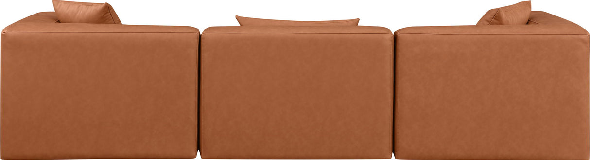 Cube - Modular 3 Piece Sofa - Cognac