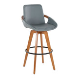 Cosmo - 29" Fixed-Height Barstool With Swivel - Walnut Bamboo
