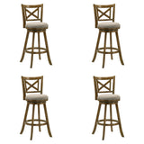 Kodi - Modern Farmhouse Swivel Wood Bar Height Kitchen Bar Stool