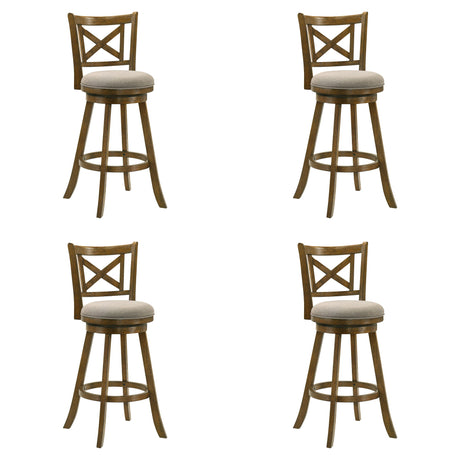 Kodi - Modern Farmhouse Swivel Wood Bar Height Kitchen Bar Stool