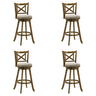 Kodi - Modern Farmhouse Swivel Wood Bar Height Kitchen Bar Stool