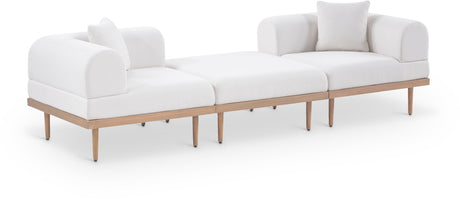 Laguna - 3 Piece 106.5" Outdoor Patio Modular Sofa With Backless Seat