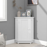 Bathroom Cabinet Triangle Corner Storage Cabinet With Adjustable Shelf Modern Style