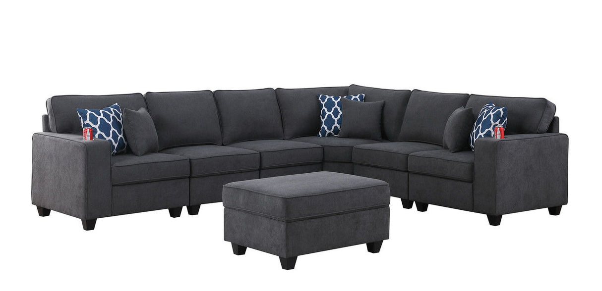 Cooper - Sectional Sofa With Ottoman And Cupholder