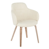 Boyne - Contemporary Dining / Accent Chair (Set of 2) - Whitewashed Wood Legs