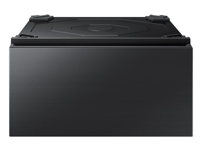 Bespoke 27" Laundry Pedestal with Storage Drawer in Brushed Black - (WE502NVUS)