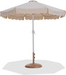 Amalfi - Patio Umbrella - Light Brown Base / White Pole