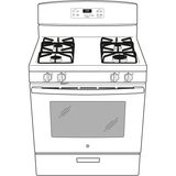 GE JGBS60DEKWW - 30 in. 4.8 cu. ft. Gas Range with 4 Sealed Burners - White