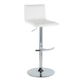 Mara - Adjustable Barstool (Set of 2) - Chrome Metal